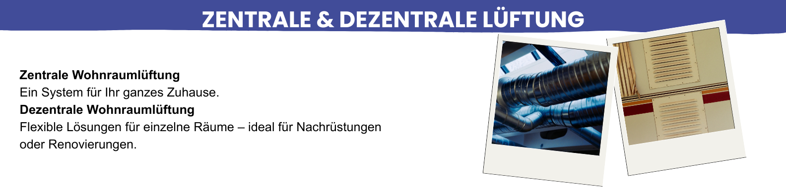 Zentrale &amp; Dezentrale Lüftung